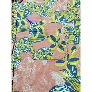 Men' Jack O'Neill Hawaiian Shirt Size L Floral Pattern Standard Fit Short Sleeve